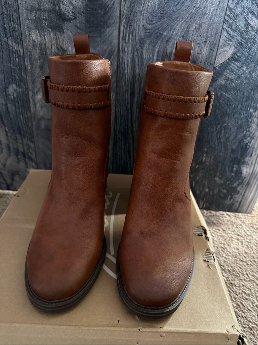 Rexx Cognac Ankle Boots - Cognac Brown size 9 - Picture 5 of 8